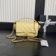 chanel 25c top handle cf yellow shiny lambskin Hollow gold cc&gold hardware chanel 25c top handle cf yellow shiny lambskin Hollow gold cc&gold hardware