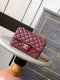 chanel cf Claret Suede gold hardware small