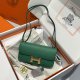 Hermes Constance Elan Epsom Shoulder Bag in Vert Vertigo Golden Hardware