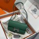 Hermes Constance Elan Epsom Shoulder Bag in Vert Vertigo Silver Hardware