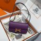 Hermes Constance Elan Epsom Shoulder Bag in Anemone Golden Hardware