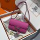 Hermes Constance Elan Epsom Shoulder Bag in Magnolia Silver Hardware