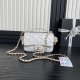 chanel 25c top handle cf white shiny lambskin Hollow gold cc&gold hardware small