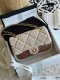 chanel 24k cf Beige Brown Teddy Bear Shearling copper hardware