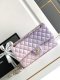 chanel 24s cf Tie Dye Ombre Purple Blue Pink shiny lambskin sliver hardware