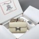 Hermes Constance Elan Epsom Shoulder Bag in Craie Silver Hardware