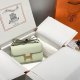 Hermes Constance Elan Epsom Shoulder Bag in Vert Fizz Golden Hardware