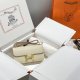 Hermes Constance Elan Epsom Shoulder Bag in Craie Golden Hardware