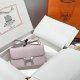 Hermes Constance Elan Epsom Shoulder Bag in Mauve Pale Silver Hardware