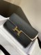 Hermes Constance Epsom Long To Go Wallet Noir Golden Hardware