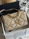 chanel 19 bag apricot shiny lambskin gold cc gold&sliver hardware medium chanel 19 bag apricot shiny lambskin gold cc gold&sliver hardware medium