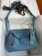 Hermes Taurillon Clemence Lindy 26 Bleu Jean