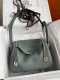 Hermes Taurillon Clemence Lindy 26 Almond Green