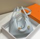 Hermes Taurillon Clemence Lindy 26 Blue pale