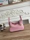 Hermes Mini Lindy Taurillon Clemence 19 Mauve Sylvest