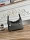 Hermes Mini Lindy Taurillon Clemence 19 Gris Meyer