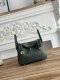 Hermes Mini Lindy Taurillon Clemence 19 Vert Maquis