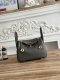 Hermes Mini Lindy Taurillon Clemence 19 Etain