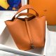 Hermes Clemence Picotin Lock 22 Orange
