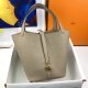 Hermes Clemence Picotin Lock 22 Gris Tourterelle