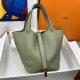 Hermes Clemence Picotin Lock 22 Sauge