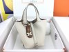 Hermes Clemence Picotin Lock 22 Craie