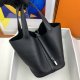 Hermes Clemence Picotin Lock 22 Noir