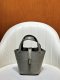Hermes Ostrich Picotin Lock 22 Gris Mouette