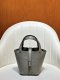Hermes Ostrich Picotin Lock 22 Gris Mouette