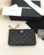 chanel purse silver ball pendant zipper green grained calfskin sliver hardware medium