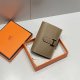 Hermes Epsom Bearn Gusset Wallet Etoupe Silver Hardware