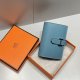 Hermes Epsom Bearn Gusset Wallet Bleu Jean Silver Hardware