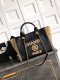 chanel tote bag Black&Beige Knit Calfskin gold hardware
