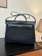 Hermes canvas and leather Herbag Bag Black