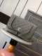 chanel flap bag Army Green Ultra Soft Suede Calfskin sliver hardware Large