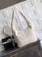 chanel CC Beach Hobo Bag white Towel Terry sliver hardware
