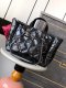 chanel tote bag black shiny lambskin sliver hardware