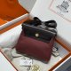 Hermes Herbag Zip 20 Bag Brick Red and Black