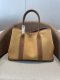 Hermes Garden Party 30 TPM Bicolor Toile Officier Negonda Tote Camel and Brown