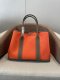 Hermes Garden Party 30 TPM Bicolor Toile Officier Negonda Tote Orange and Etoupe Hermes Garden Party 30 TPM Bicolor Toile Officier Negonda Tote Orange and Etoupe