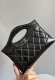 chanel Nano 31bag black shiny lambskin gold hardware