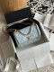 chanel 25s flap Double gold beads bag light blue shiny calfskin gold hardware small chanel 25s flap Double gold beads bag light blue shiny calfskin gold hardware small
