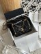 chanel 25s flap Double gold beads bag black shiny calfskin gold hardware small chanel 25s flap Double gold beads bag black shiny calfskin gold hardware small
