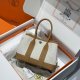 Hermes Garden Party MIni Bicolor Toile Officier Negonda Tote Craie and Chevre Gold Hermes Garden Party MIni Bicolor Toile Officier Negonda Tote Craie and Chevre Gold