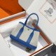 Hermes Garden Party MIni Bicolor Toile Officier Negonda Tote Craie and Bleu Jean Hermes Garden Party MIni Bicolor Toile Officier Negonda Tote Craie and Bleu Jean