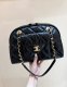 chanel 24a maxi bowling bag black aged calfskin gold hardware small