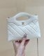 chanel 24s nano 31bag white shiny lambskin gold hardware