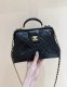 chanel 24a doctor bag black shiny lambskin gold hardware