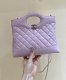 chanel 24s mini 31bag purple shiny lambskin gold hardware