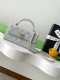chanel 25a Cross handle horizontal kelly bag light grey grained calfskin sliver hardware chanel 25a Cross handle horizontal kelly bag light grey grained calfskin sliver hardware